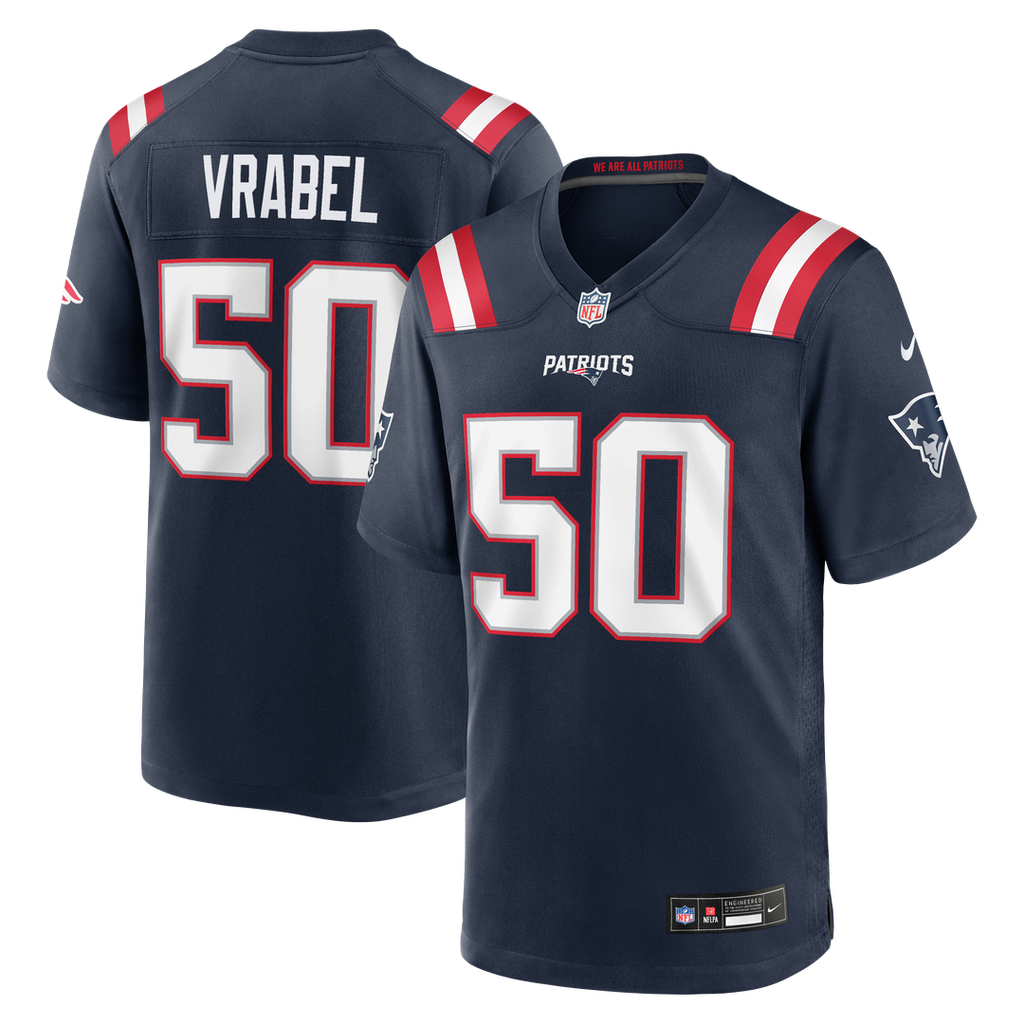 Men's New England Patriots Mike Vrabel Nike Navy Game Retired Player Jersey