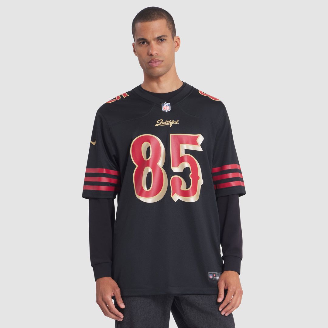 Men's San Francisco 49ers George Kittle Nike Black Rivalries Collection Game Jersey