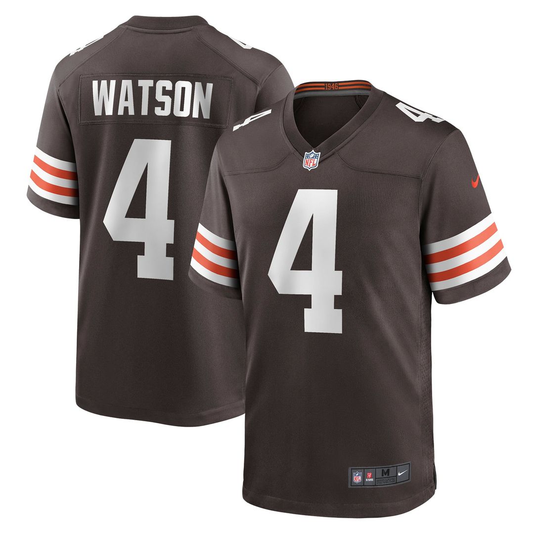 Men's Cleveland Browns Deshaun Watson Nike White Game Jersey