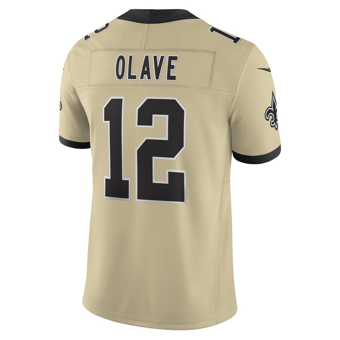 Men's New Orleans Saints Chris Olave Nike Black Vapor F.U.S.E. Limited Jersey