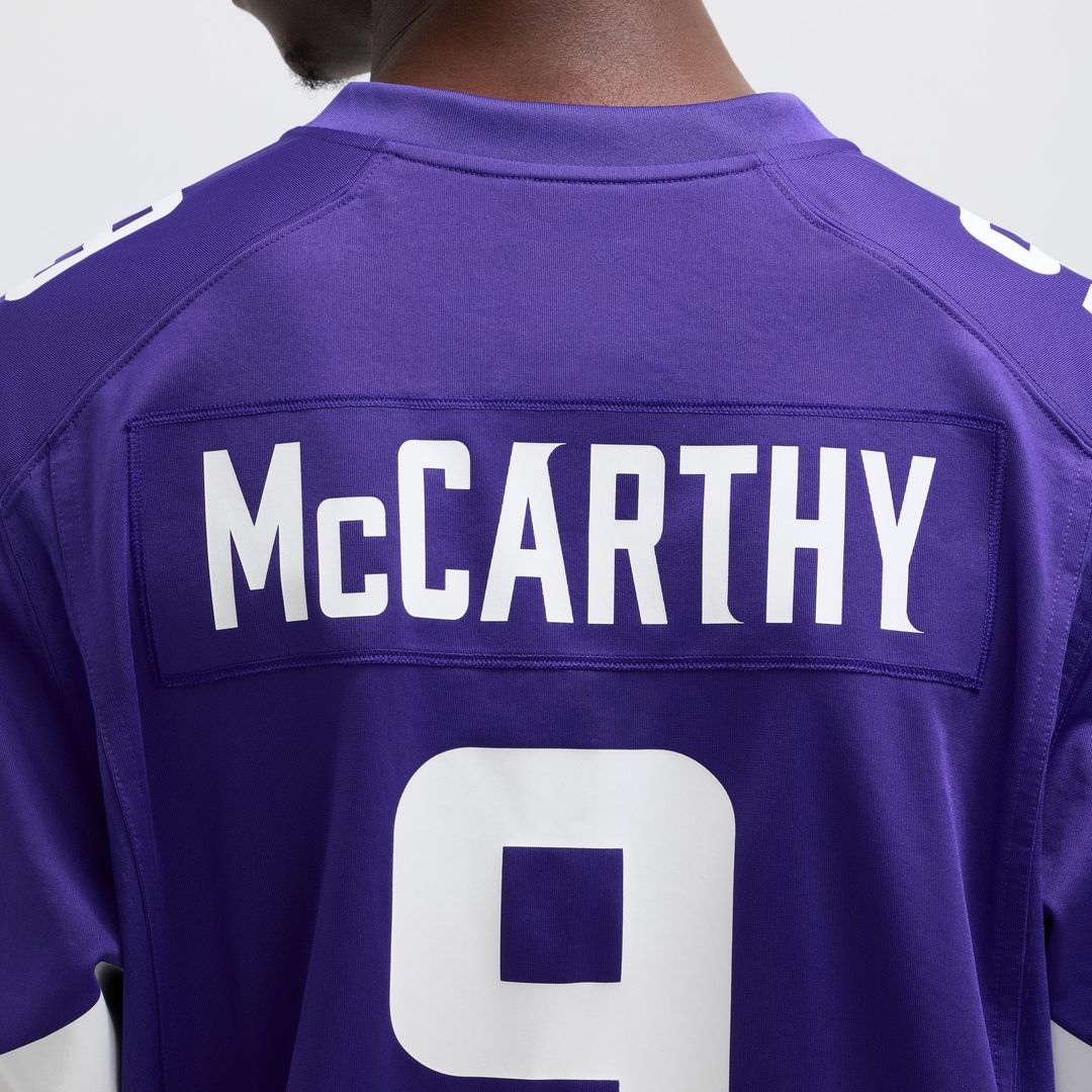 Men's Minnesota Vikings J.J. McCarthy Nike Purple  Player Game Jersey