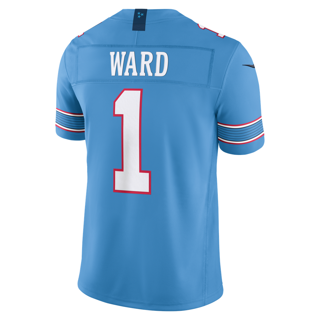 Men's Tennessee Titans Cameron Ward Nike Light Blue Team Vapor F.U.S.E. Stitched Limited Jersey