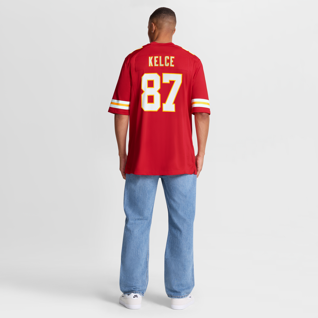 Men's Kansas City Chiefs Travis Kelce Nike White Player Game Jersey