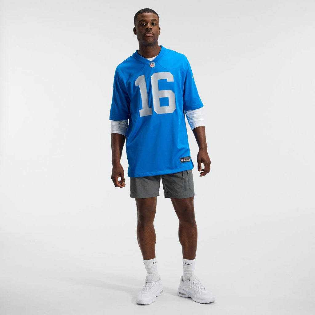 Men's Detroit Lions Jared Goff Nike  Blue Alternate Game Jersey