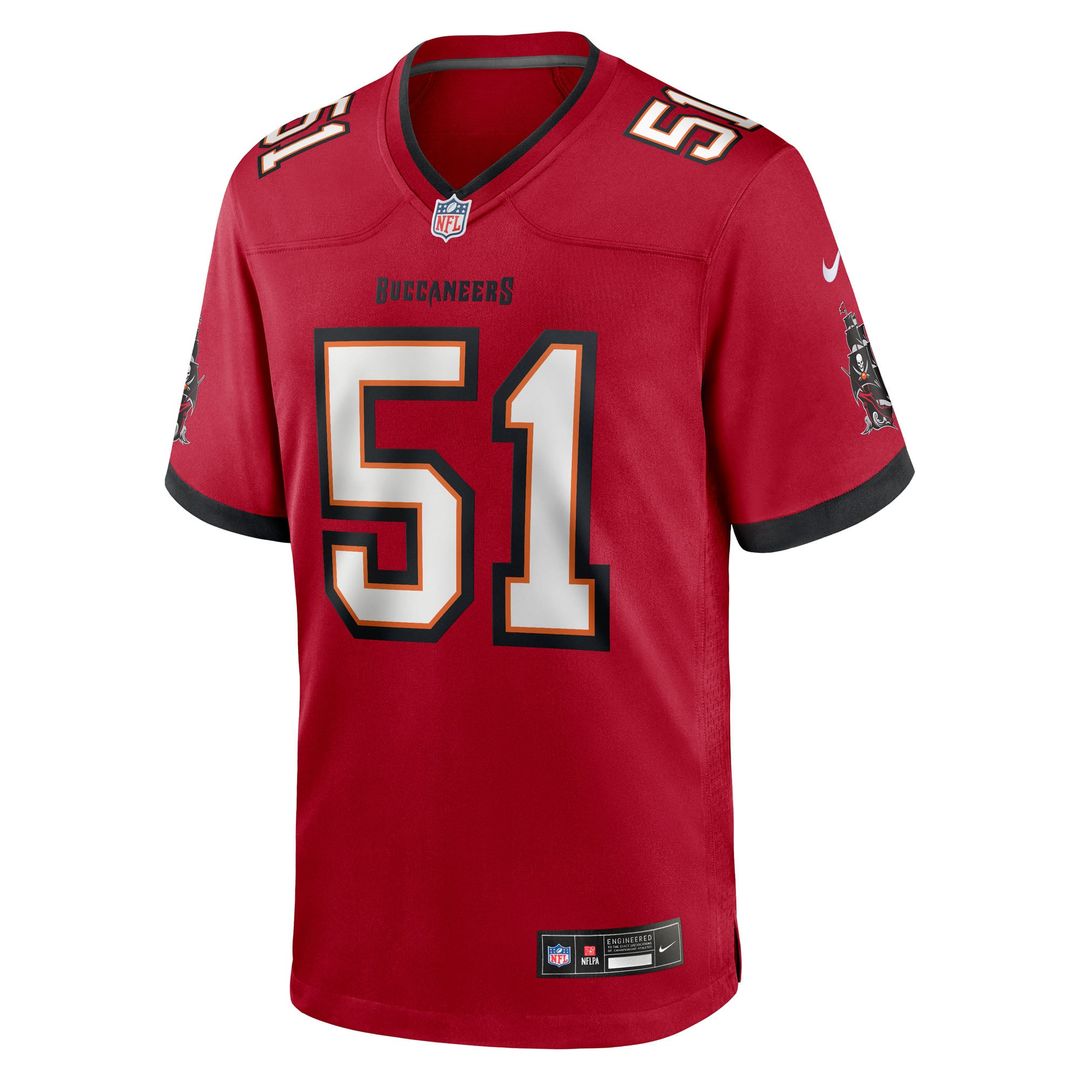 Men's Tampa Bay Buccaneers David Walker Nike  Red Team Game Jersey