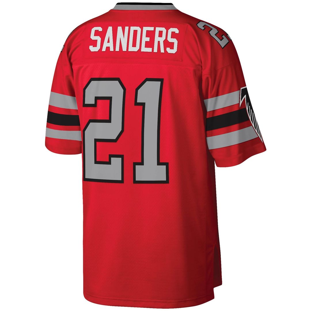 Men's Atlanta Falcons Deion Sanders Mitchell & Ness Red Legacy Replica Jersey