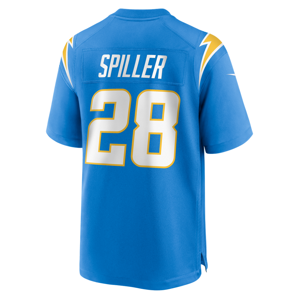 Men's Los Angeles Chargers Isaiah Spiller Nike Powder Blue Game Jersey