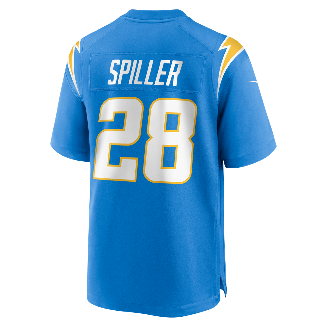 Men's Los Angeles Chargers Isaiah Spiller Nike Powder Blue Game Jersey