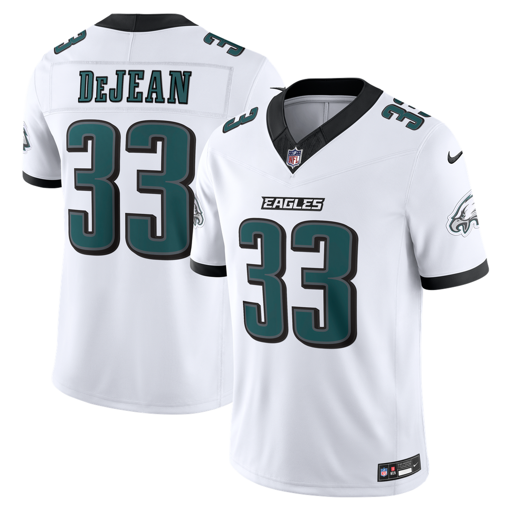 Men's Philadelphia Eagles Cooper DeJean Nike White Vapor F.U.S.E. Stitched Limited Jersey