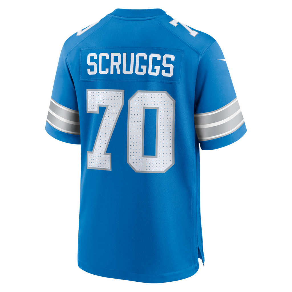 Men's Detroit Lions Juice Scruggs Nike  Blue Team Game Jersey
