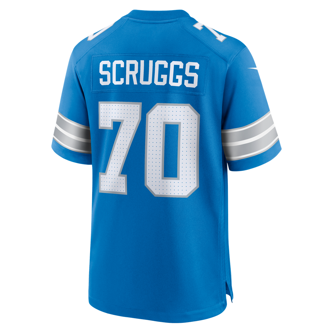 Men's Detroit Lions Juice Scruggs Nike  Blue Team Game Jersey