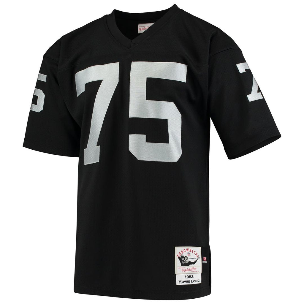 Men's Las Vegas Raiders 1983 Howie Long Mitchell & Ness Black Authentic Throwback Retired Player Jersey