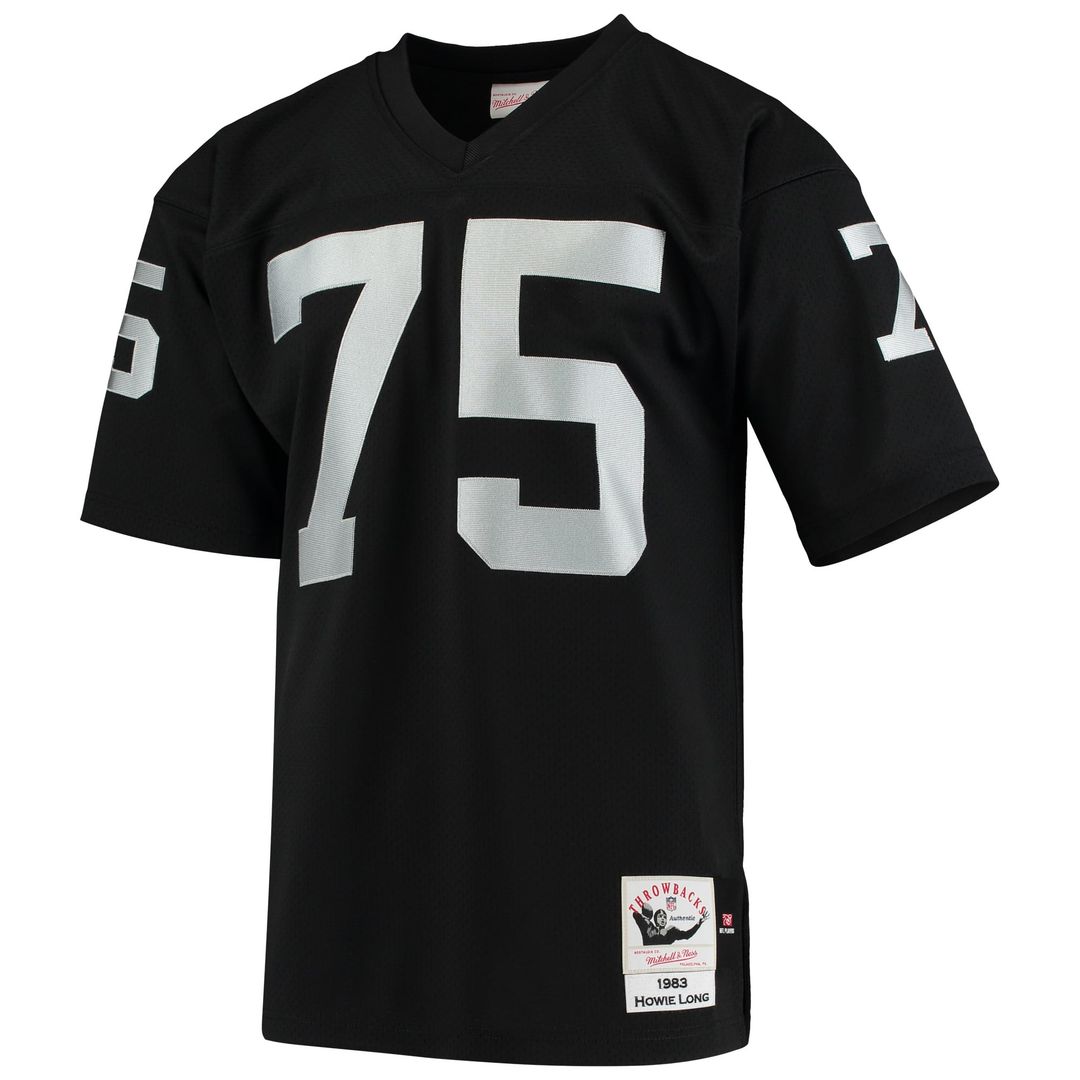 Men's Las Vegas Raiders 1983 Howie Long Mitchell & Ness Black Authentic Throwback Retired Player Jersey