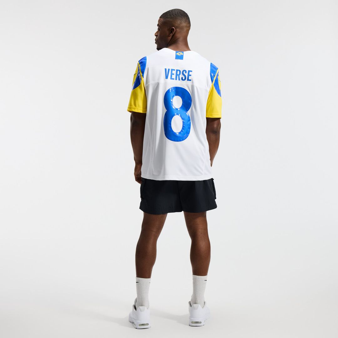 Men's Los Angeles Rams Jared Verse Nike White Vapor F.U.S.E. Stitched Limited Jersey