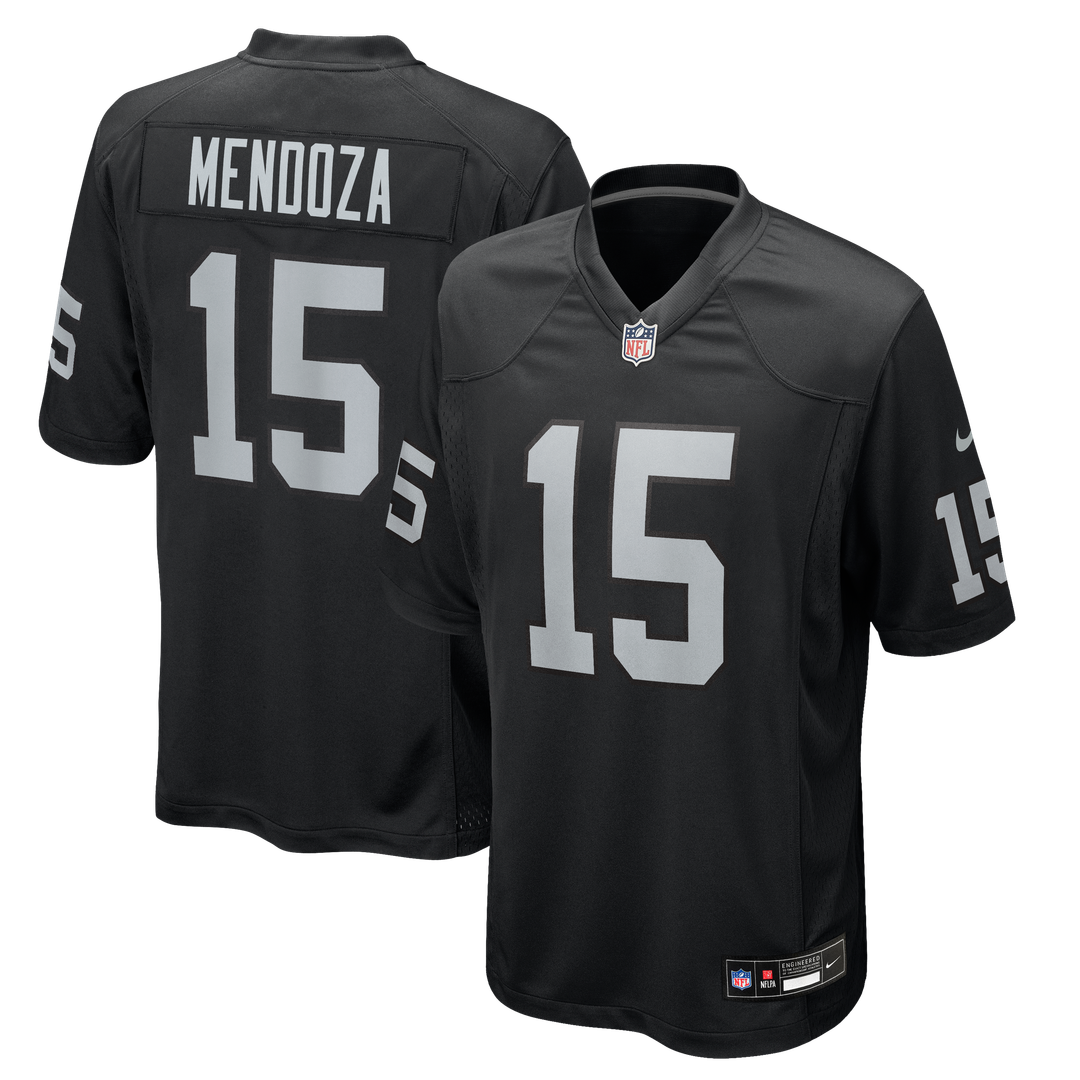 Men's Las Vegas Raiders Fernando Mendoza Nike Black Team Game Jersey