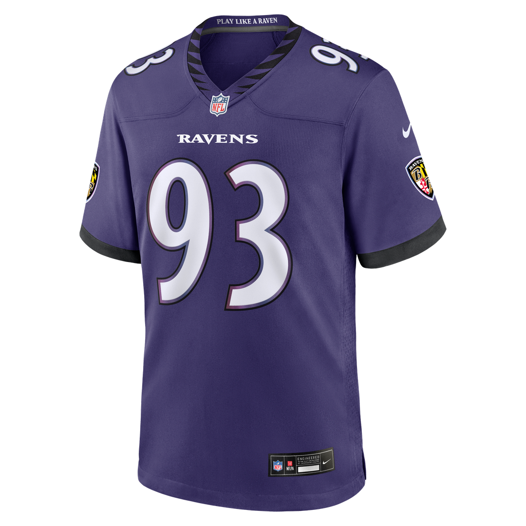 Men's Baltimore Ravens Calais Campbell Nike Purple Team Game Jersey