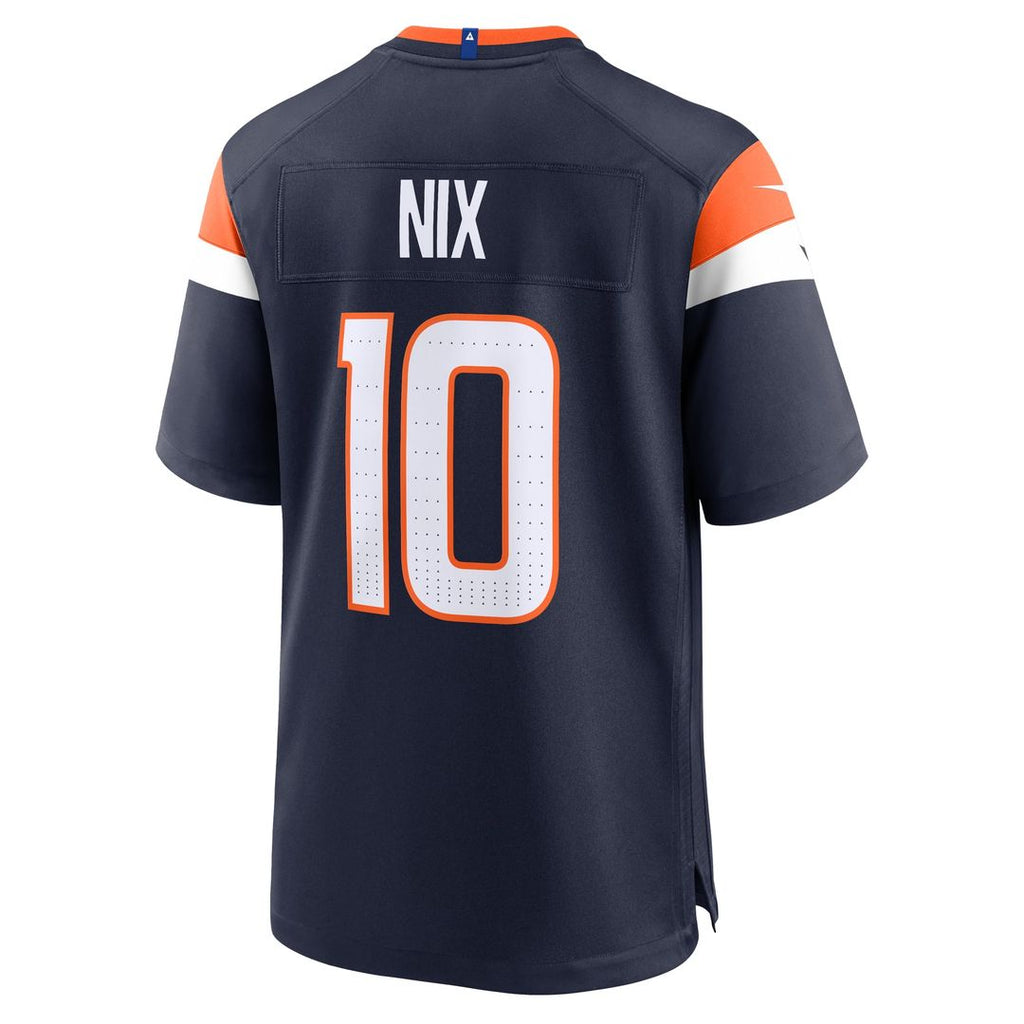 Men's Denver Broncos Bo Nix Nike  Navy Alternate Game Jersey