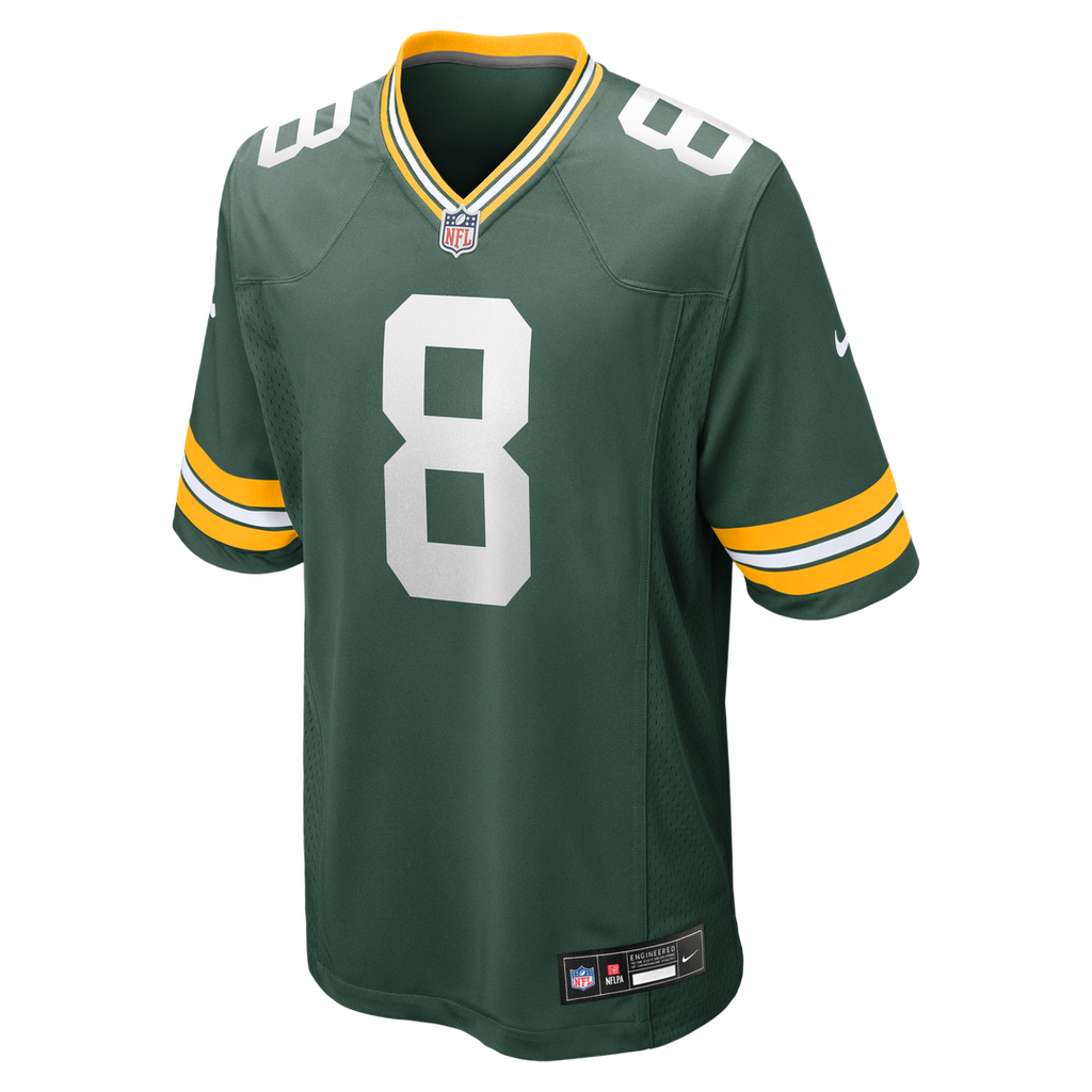 Men's Green Bay Packers Josh Jacobs Nike  Green Team Game Jersey