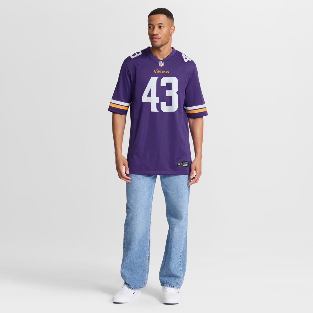 Men's Minnesota Vikings Andrew Van Ginkel Nike  Purple Team Game Jersey