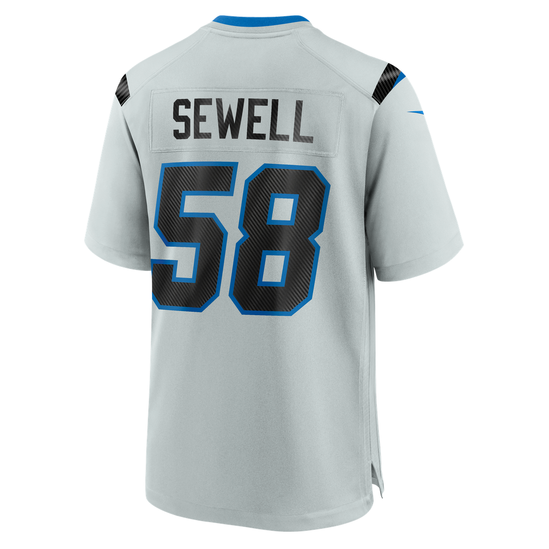 Men's Detroit Lions Penei Sewell Nike Silver 2026 Rivalries Collection Game Jersey