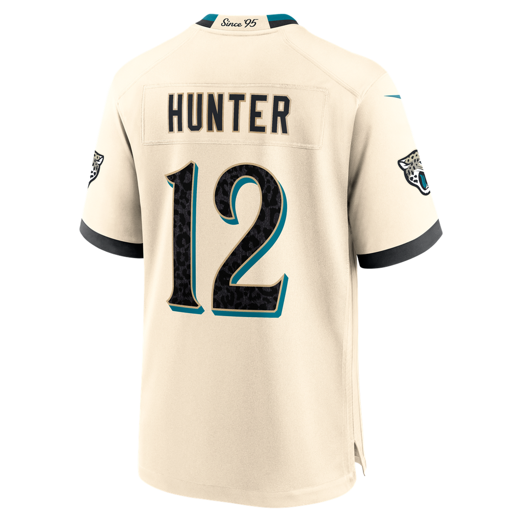 Men's Jacksonville Jaguars Travis Hunter Nike Natural 2026 Rivalries Collection Game Jersey