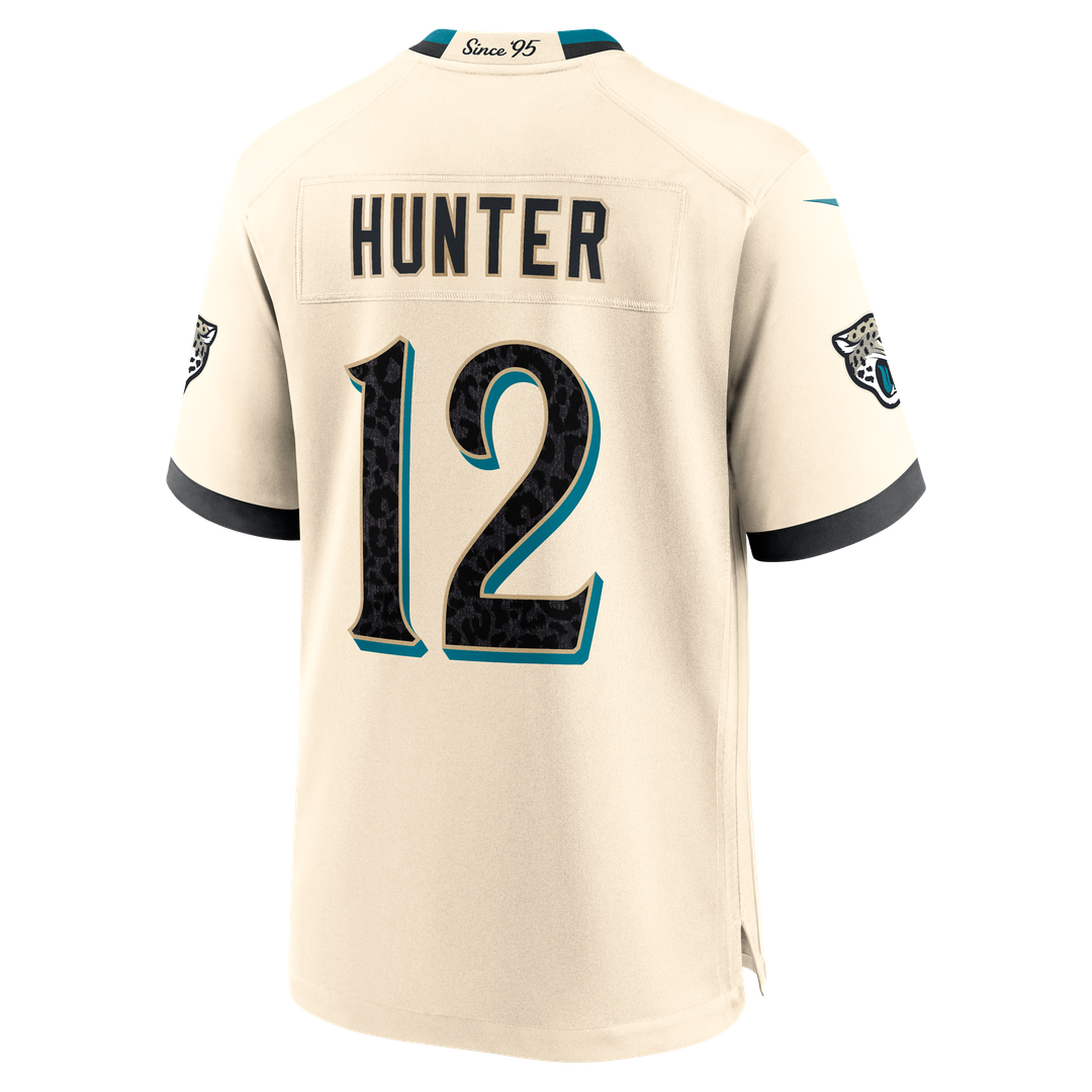 Men's Jacksonville Jaguars Travis Hunter Nike Natural 2026 Rivalries Collection Game Jersey