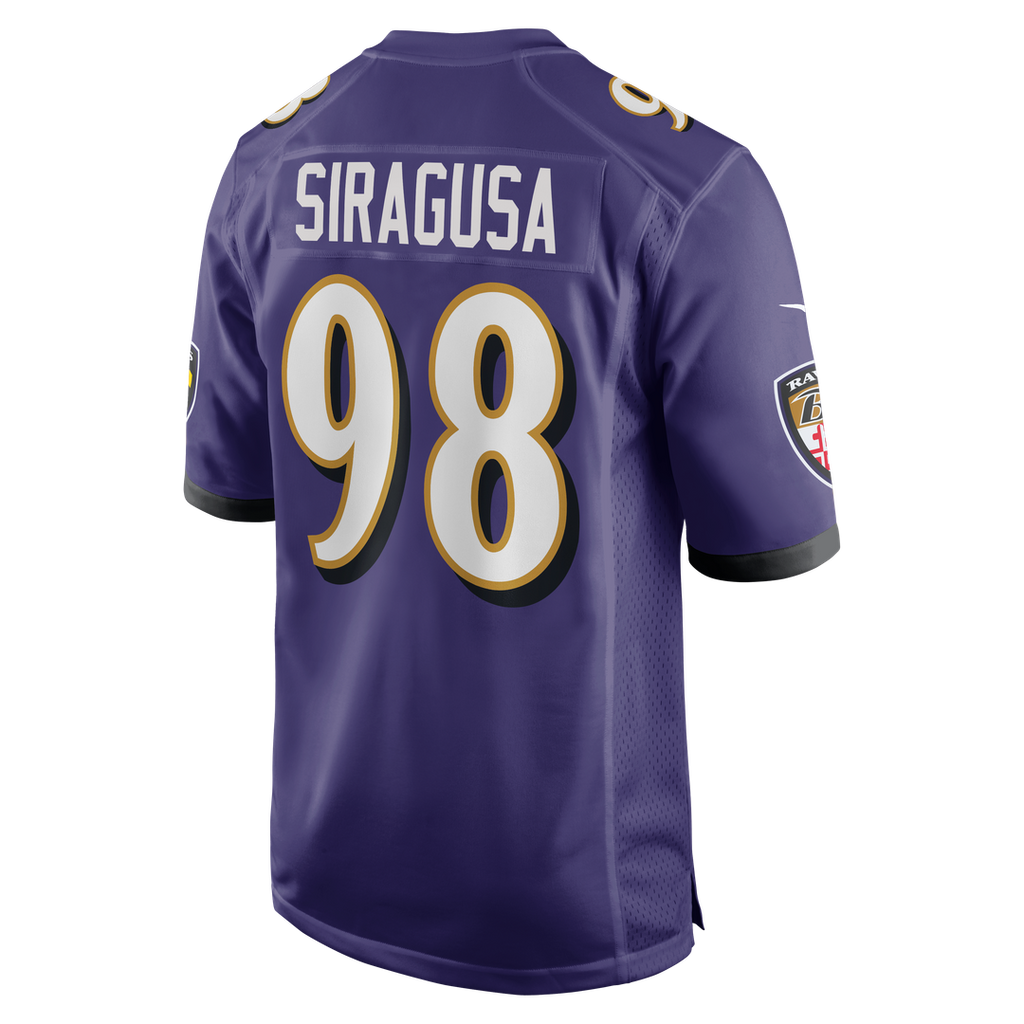 Men's Baltimore Ravens Tony Siragusa Nike Purple Game Retired Player Jersey