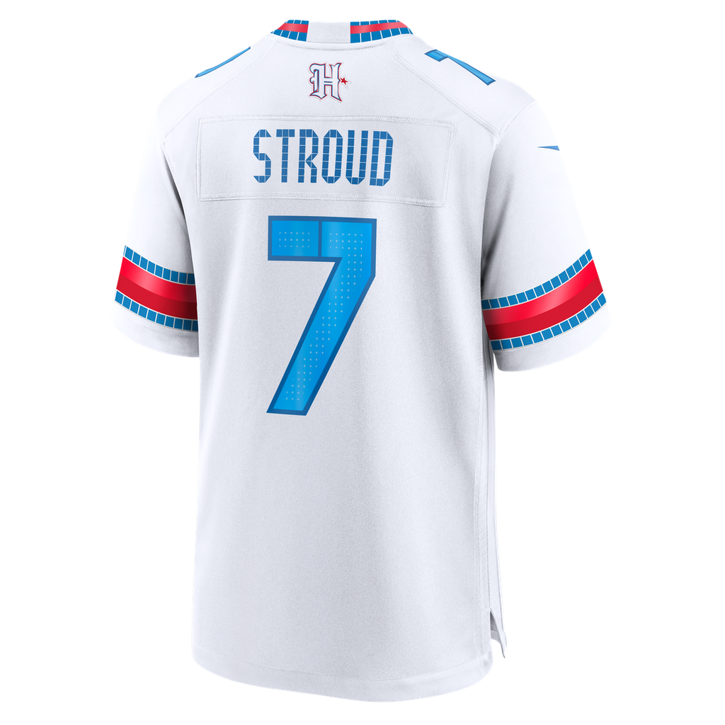 Men's Houston Texans C.J. Stroud Nike White 2026 Rivalries Collection Game Jersey
