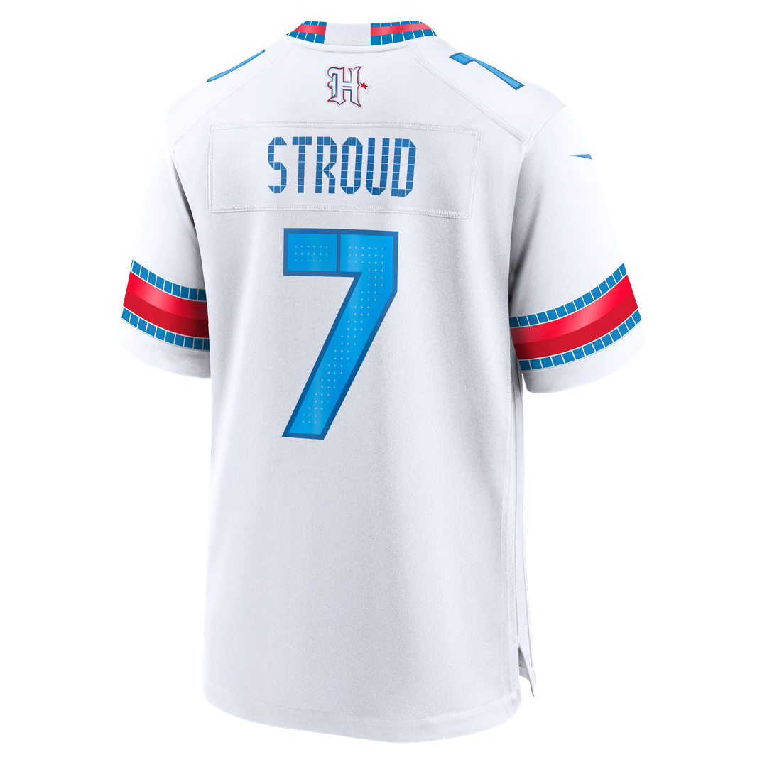 Men's Houston Texans C.J. Stroud Nike White 2026 Rivalries Collection Game Jersey