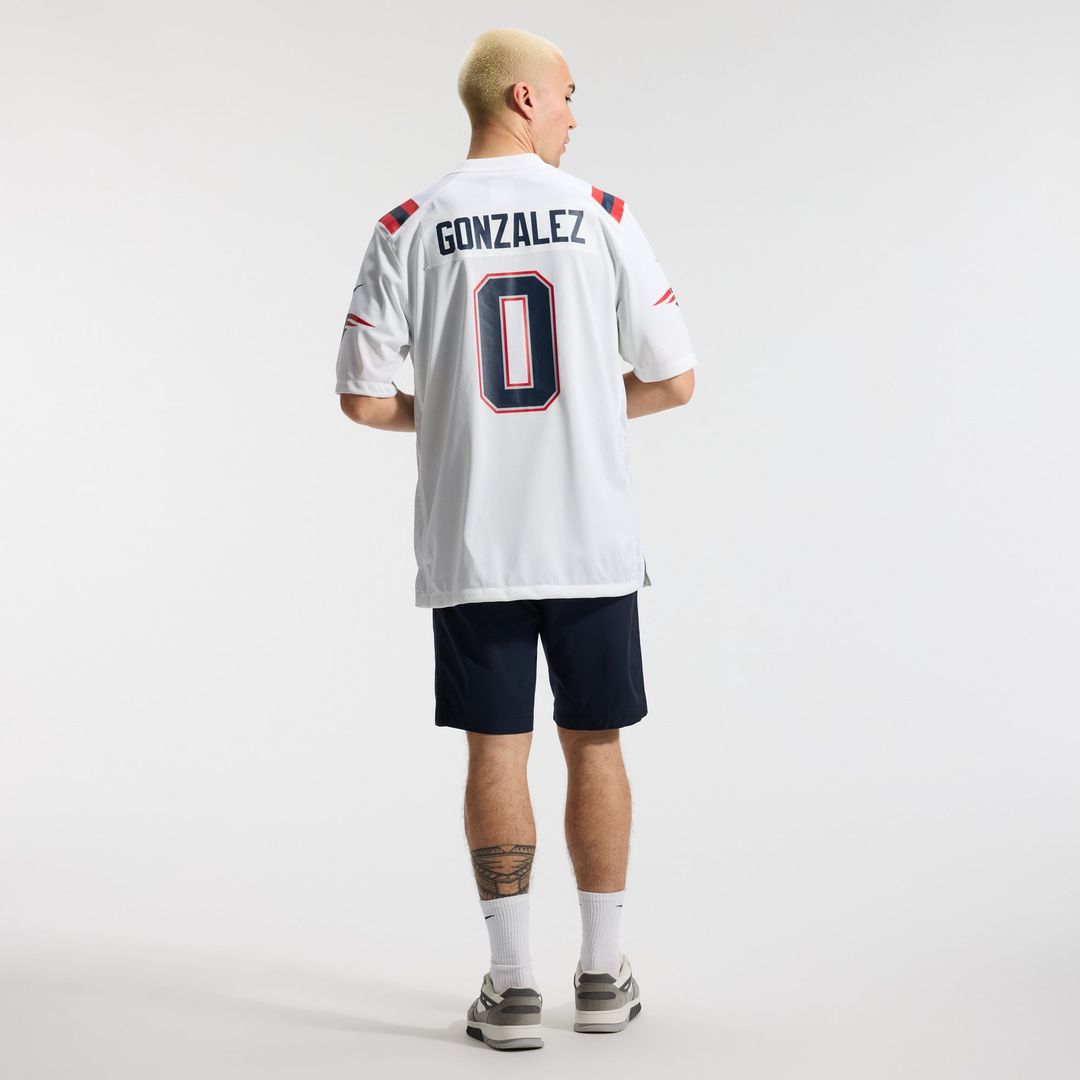 Men's New England Patriots Christian Gonzalez Nike  Navy Team Game Jersey