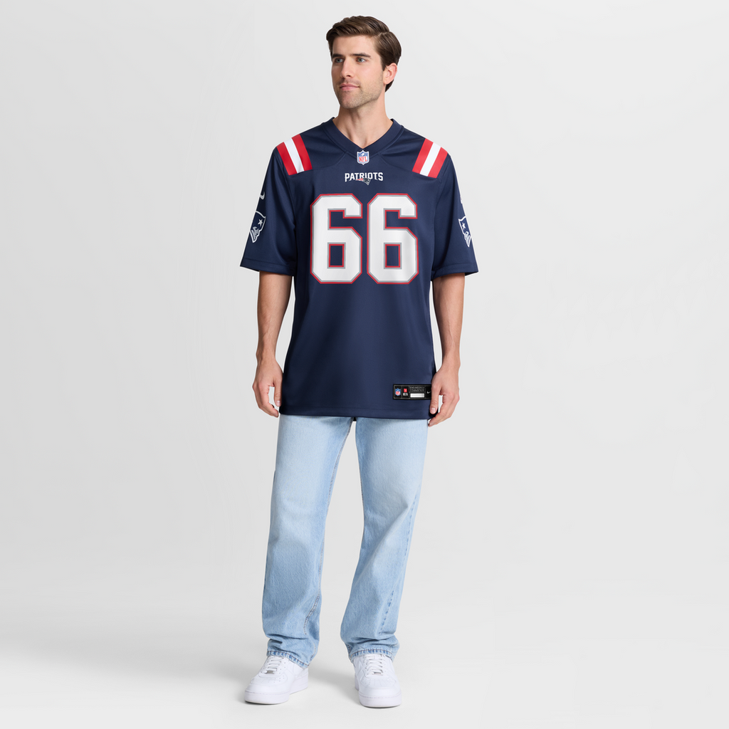 Men's New England Patriots Will Campbell Nike Navy Team Game Jersey
