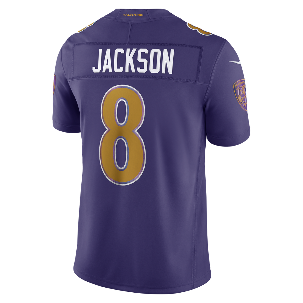 Men's Baltimore Ravens Lamar Jackson Nike Purple Alternate Vapor F.U.S.E. Stitched Limited Jersey