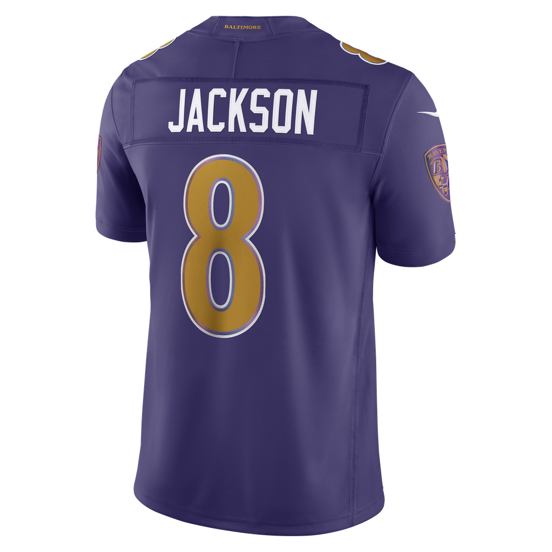 Men's Baltimore Ravens Lamar Jackson Nike Purple Alternate Vapor F.U.S.E. Stitched Limited Jersey