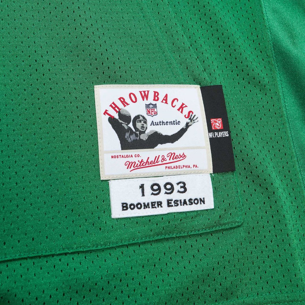 Men's New York Jets Boomer Esiason Mitchell & Ness Kelly Green 1993 Authentic Throwback Retired Player Pocket Jersey