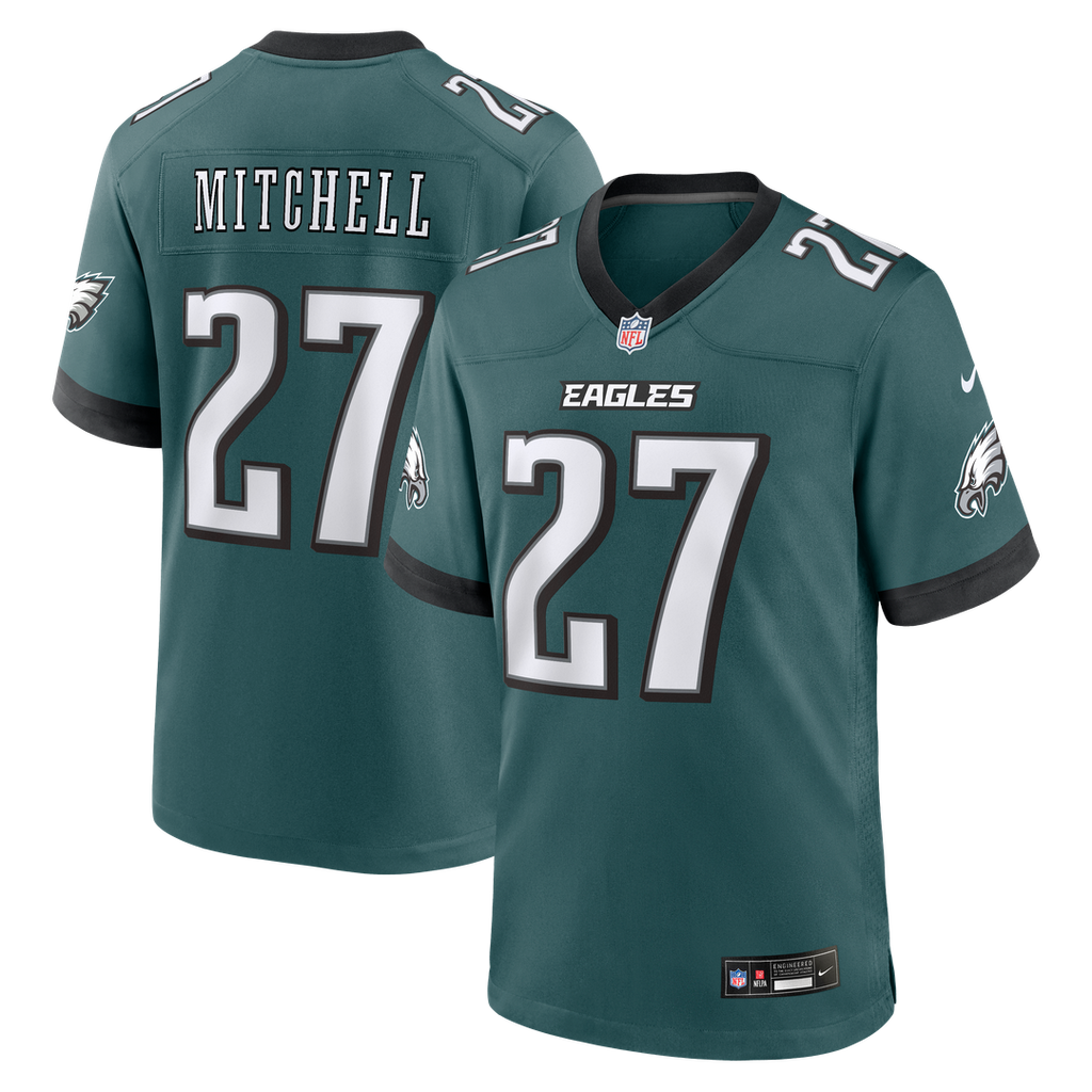 Men's Philadelphia Eagles Quinyon Mitchell Nike White Game Jersey