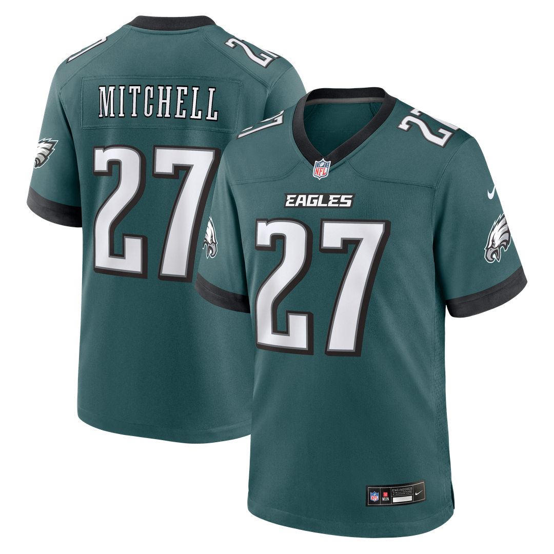 Men's Philadelphia Eagles Quinyon Mitchell Nike White Game Jersey