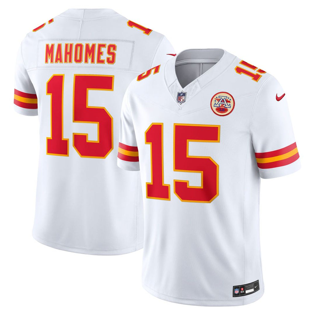 Men's Kansas City Chiefs Patrick Mahomes Nike White Vapor F.U.S.E. Stitched Limited Jersey