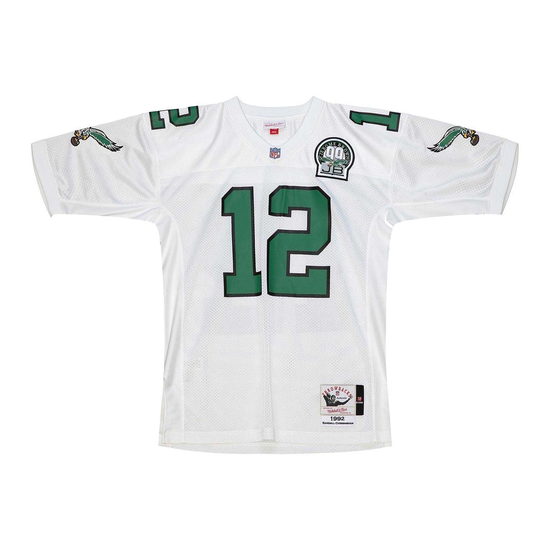 Men's Philadelphia Eagles 1992 Randall Cunningham Mitchell & Ness White Authentic Throwback Retired Player Jersey