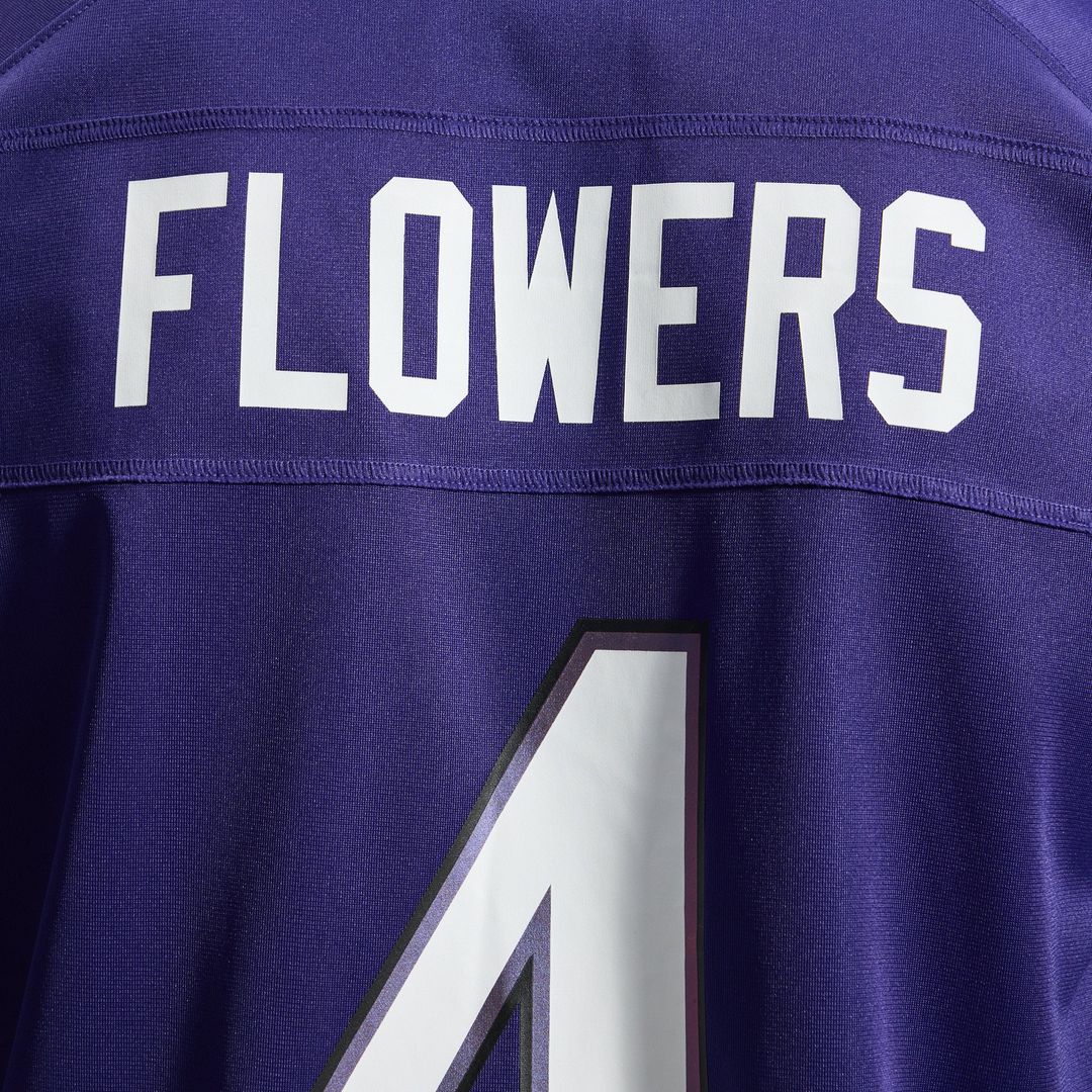 Men's Baltimore Ravens Zay Flowers Nike Purple Team Game Jersey