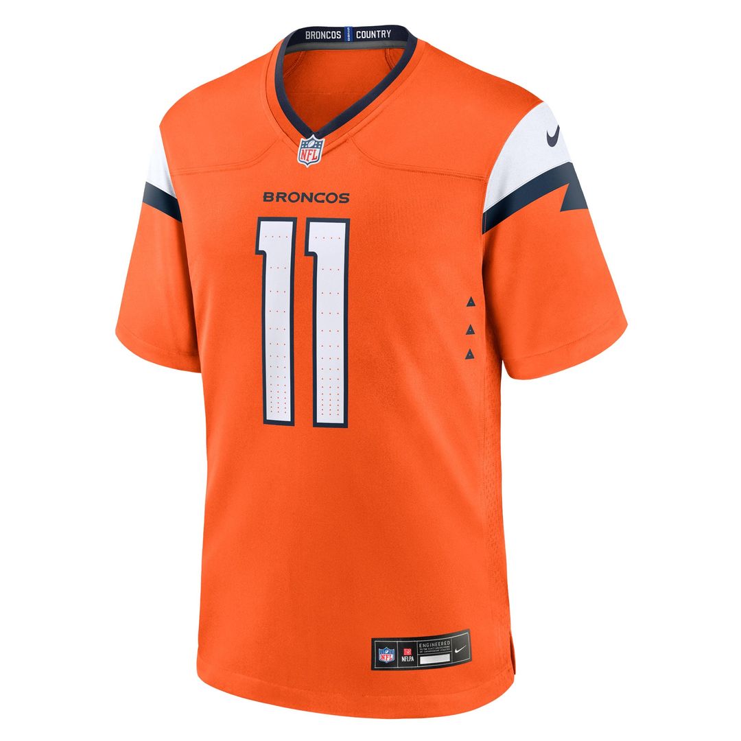 Men's Denver Broncos Troy Franklin Nike  Orange Team Game Jersey