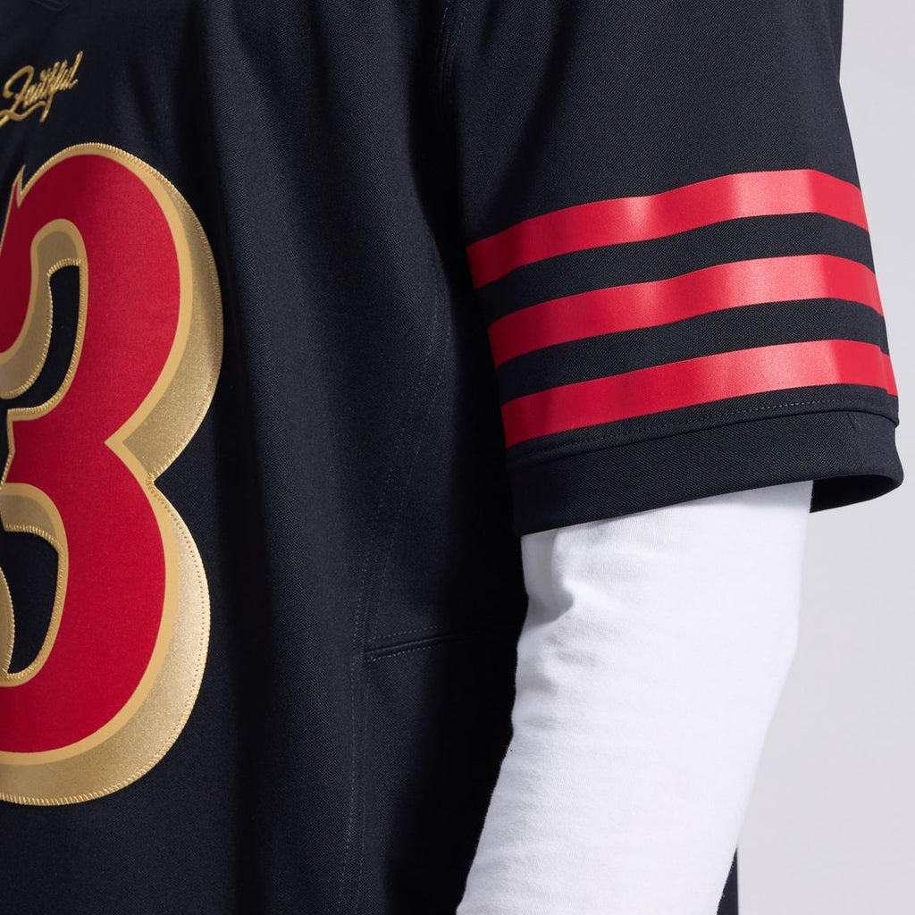 Men's San Francisco 49ers Brock Purdy Nike Black Rivalries Collection Stitched Limited Jersey