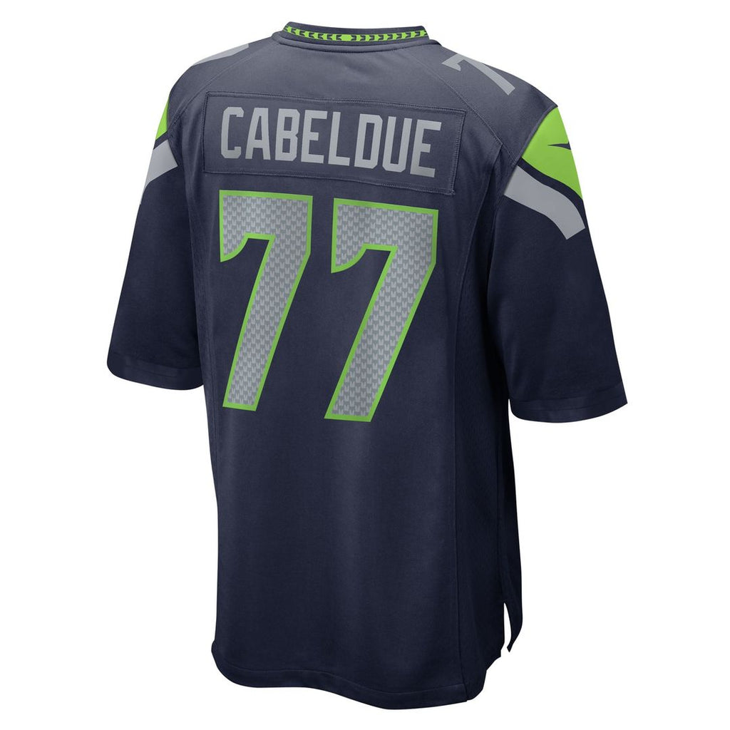 Men's Seattle Seahawks Bryce Cabeldue Nike  College Navy Team Game Jersey
