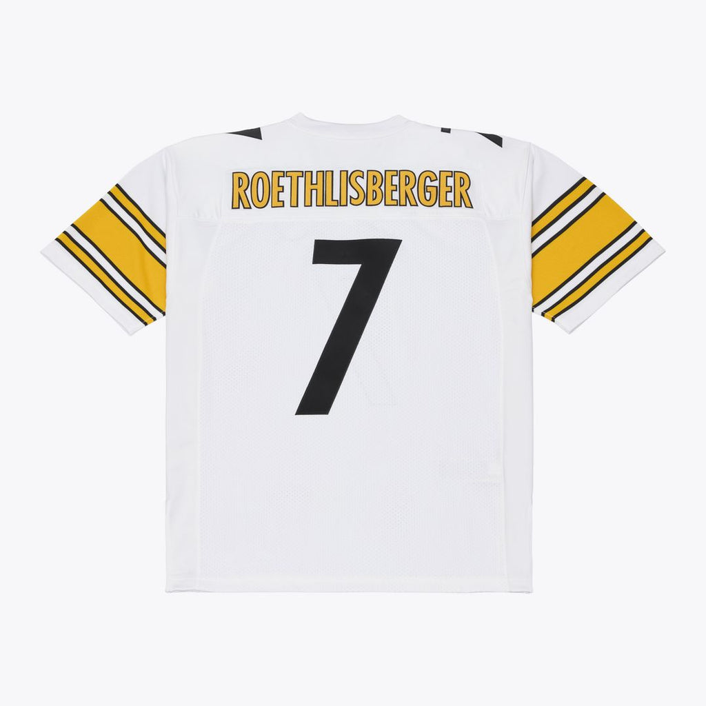 Men's Pittsburgh Steelers Ben Roethlisberger Mitchell & Ness White 2005 Authentic Throwback Jersey