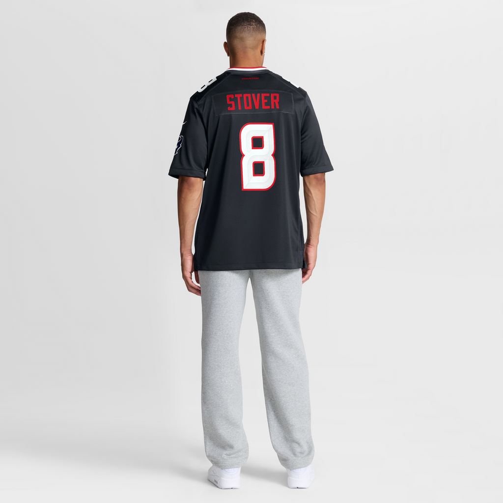 Men's Houston Texans Cade Stover Nike  Navy Team Game Jersey