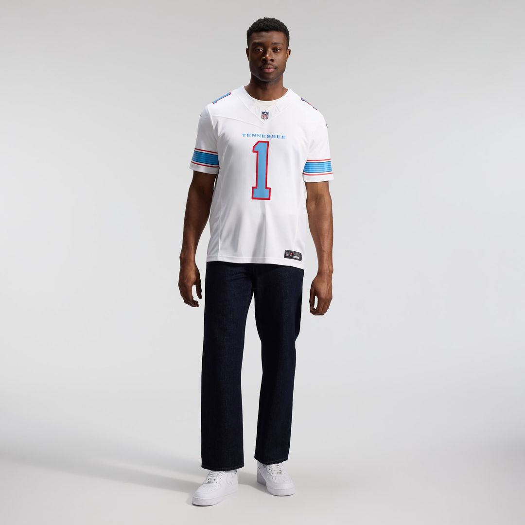 Men's Tennessee Titans Cameron Ward Nike Light Blue Team Vapor F.U.S.E. Stitched Limited Jersey