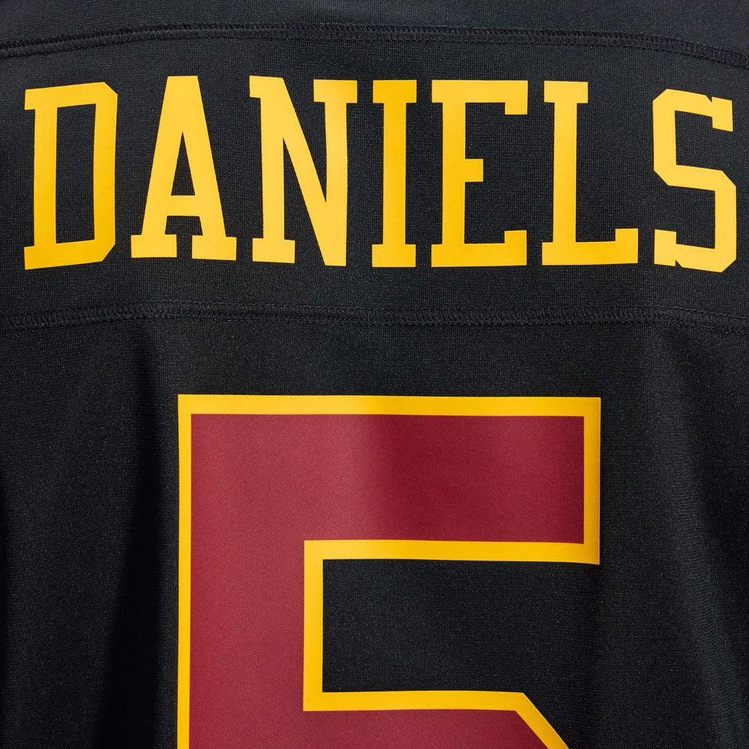 Hail Raiser Men's Washington Commanders Jayden Daniels Nike Black Alternate Game Jersey