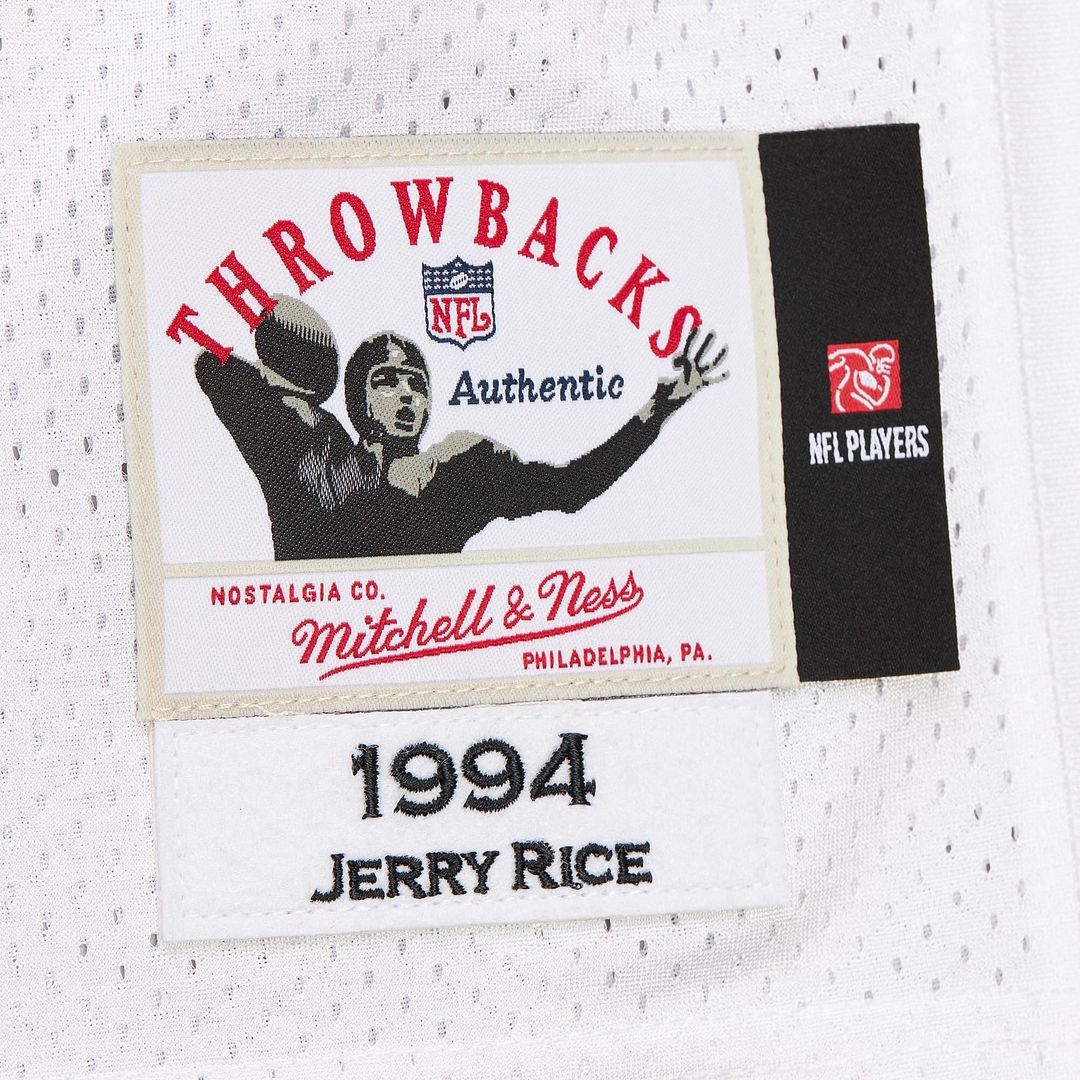 Men's San Francisco 49ers 1994 Jerry Rice Mitchell & Ness White Authentic Throwback Retired Player Jersey