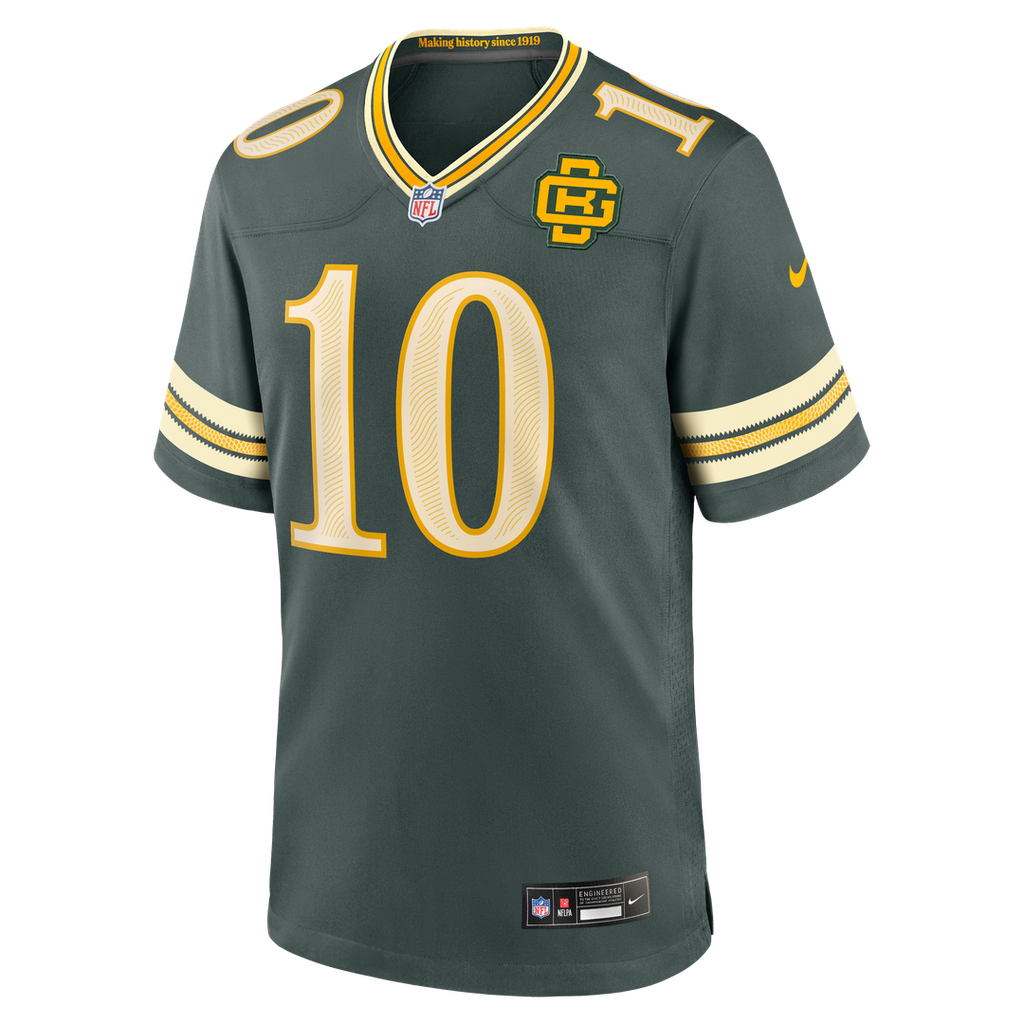 Men's Green Bay Packers Jordan Love Nike Green 2026 Rivalries Collection Game Jersey