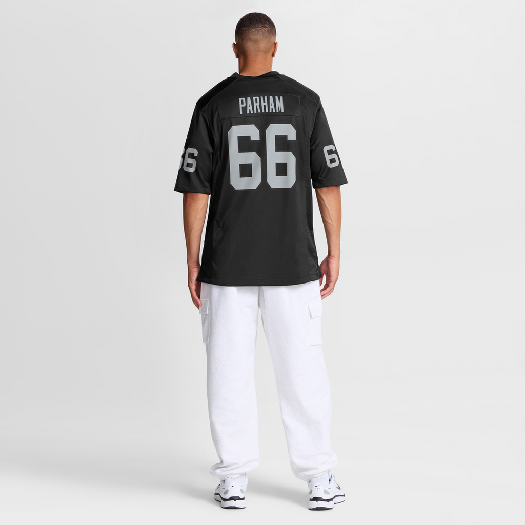 Men's Las Vegas Raiders Dylan Parham Nike Black Game Player Jersey
