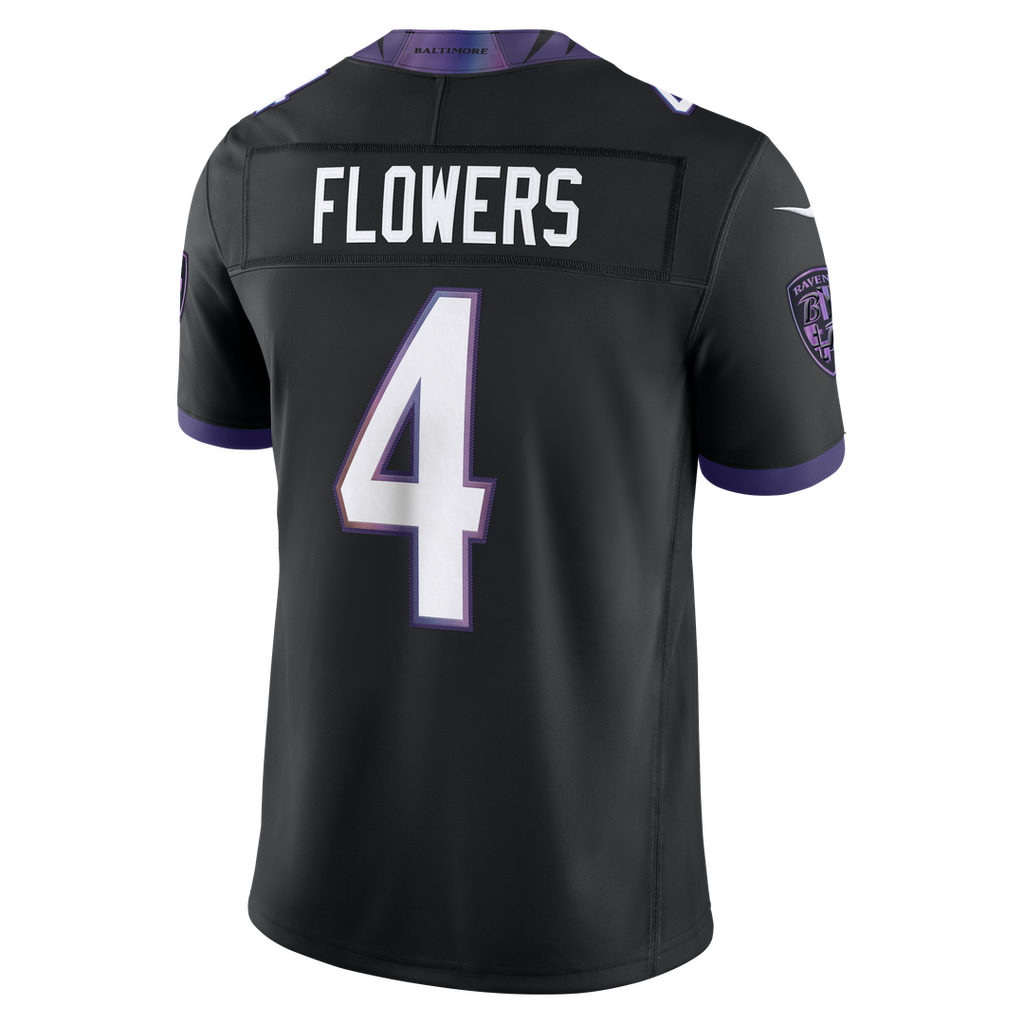 Men's Baltimore Ravens Zay Flowers Nike Purple Team Vapor F.U.S.E. Stitched Limited Jersey